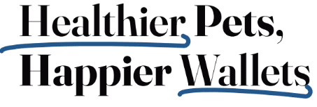 Healthier, Pets, Happier Wallets text